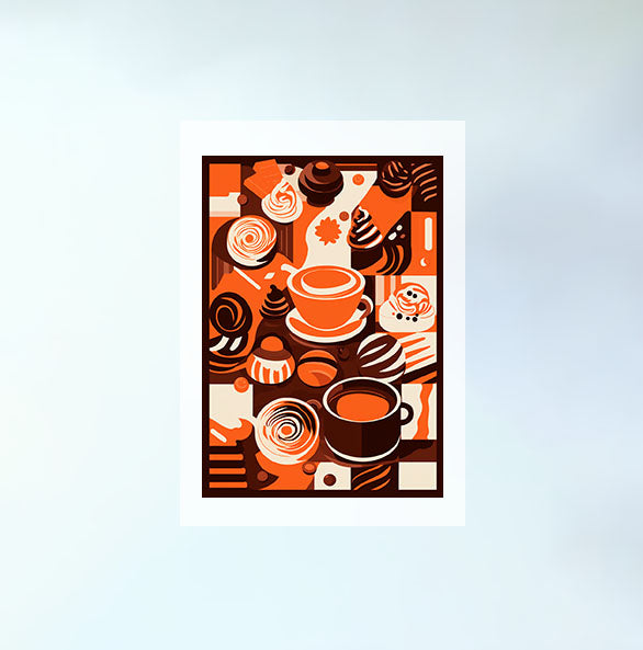 チョコレートのアートポスター原画のみ設置イメージ