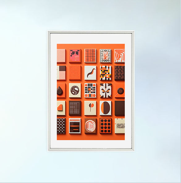 チョコレートのアートポスター銀フレームあり