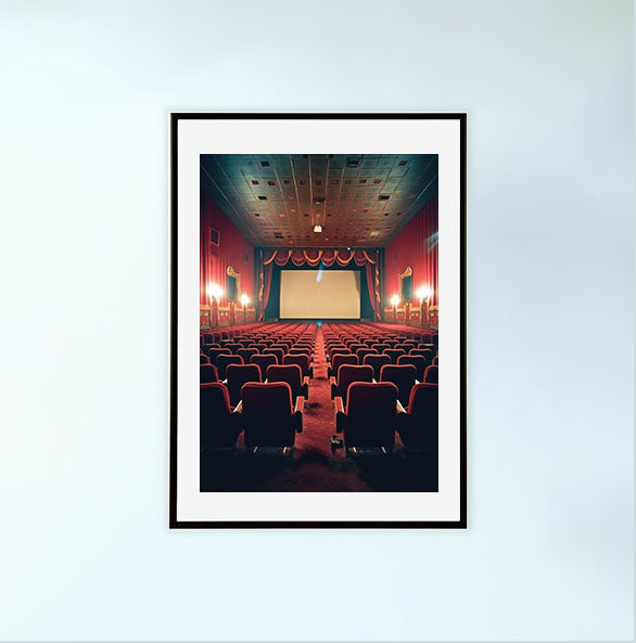 映画館のアートポスター黒フレームあり