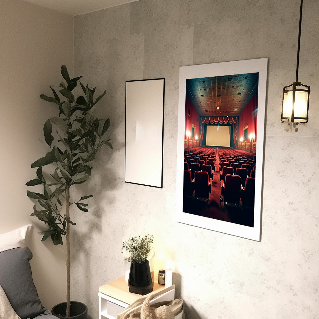 映画館のアートポスター廊下配置イメージ