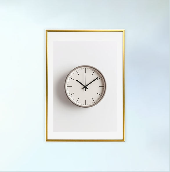 時計のアートポスター金フレームあり