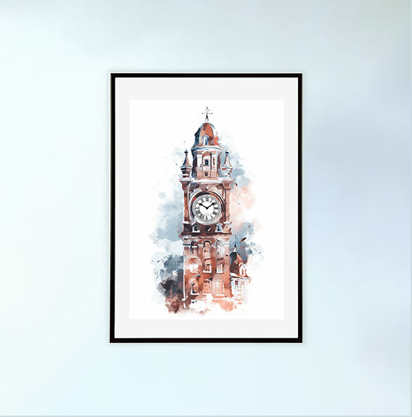 時計のアートポスター黒フレームあり