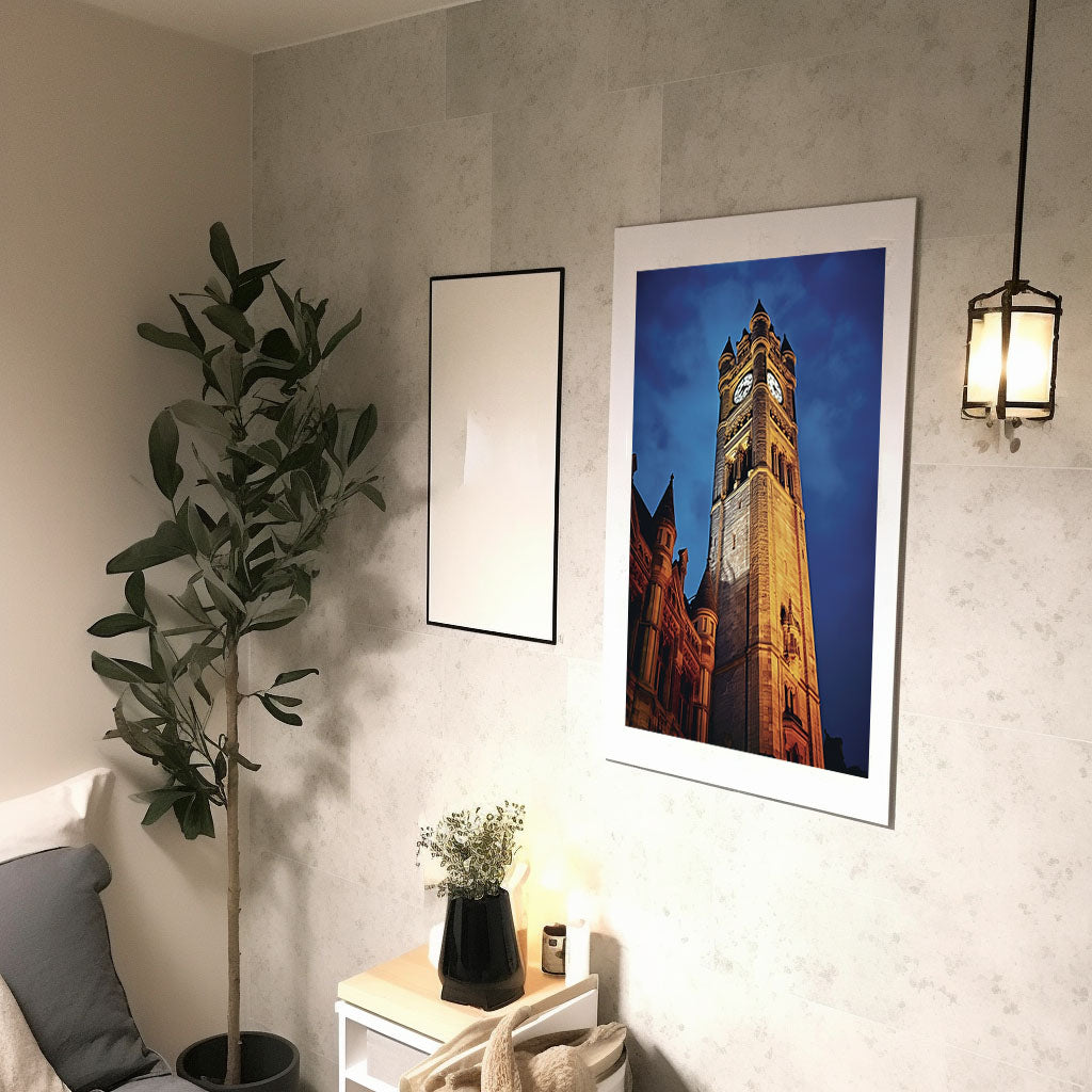 時計のアートポスター廊下配置イメージ