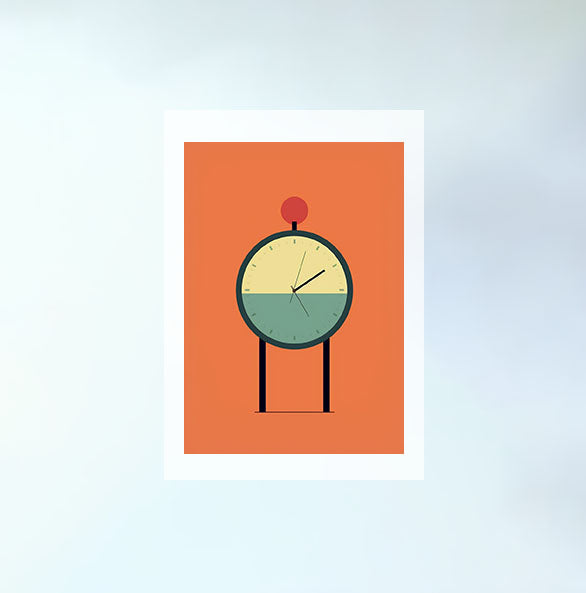 時計のアートポスター原画のみ設置イメージ