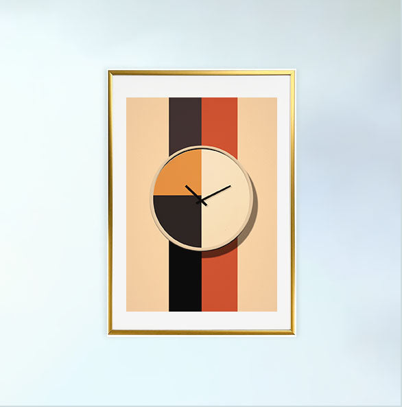 時計のアートポスター金フレームあり