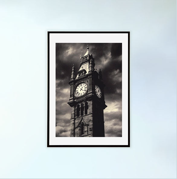 時計のアートポスター黒フレームあり