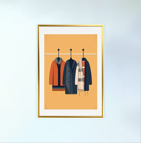 着物のアートポスター金フレームあり