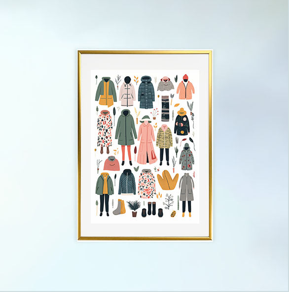 着物のアートポスター金フレームあり