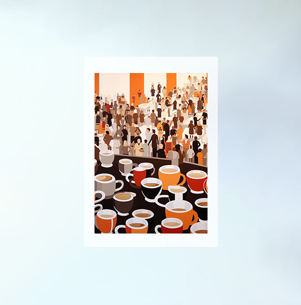 コーヒーベルトのアートポスター原画のみ設置イメージ