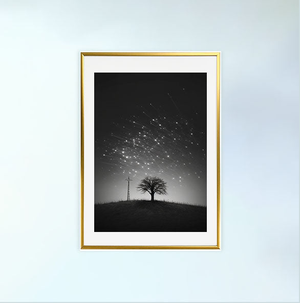 星座のアートポスター金フレームあり