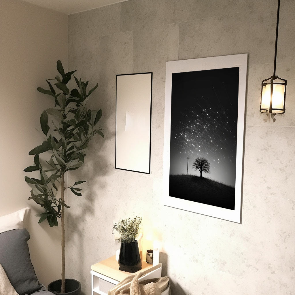 星座のアートポスター廊下配置イメージ