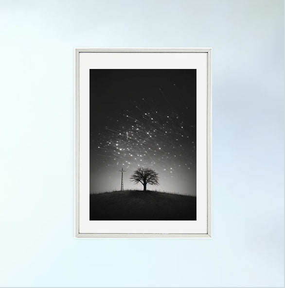 星座のアートポスター銀フレームあり