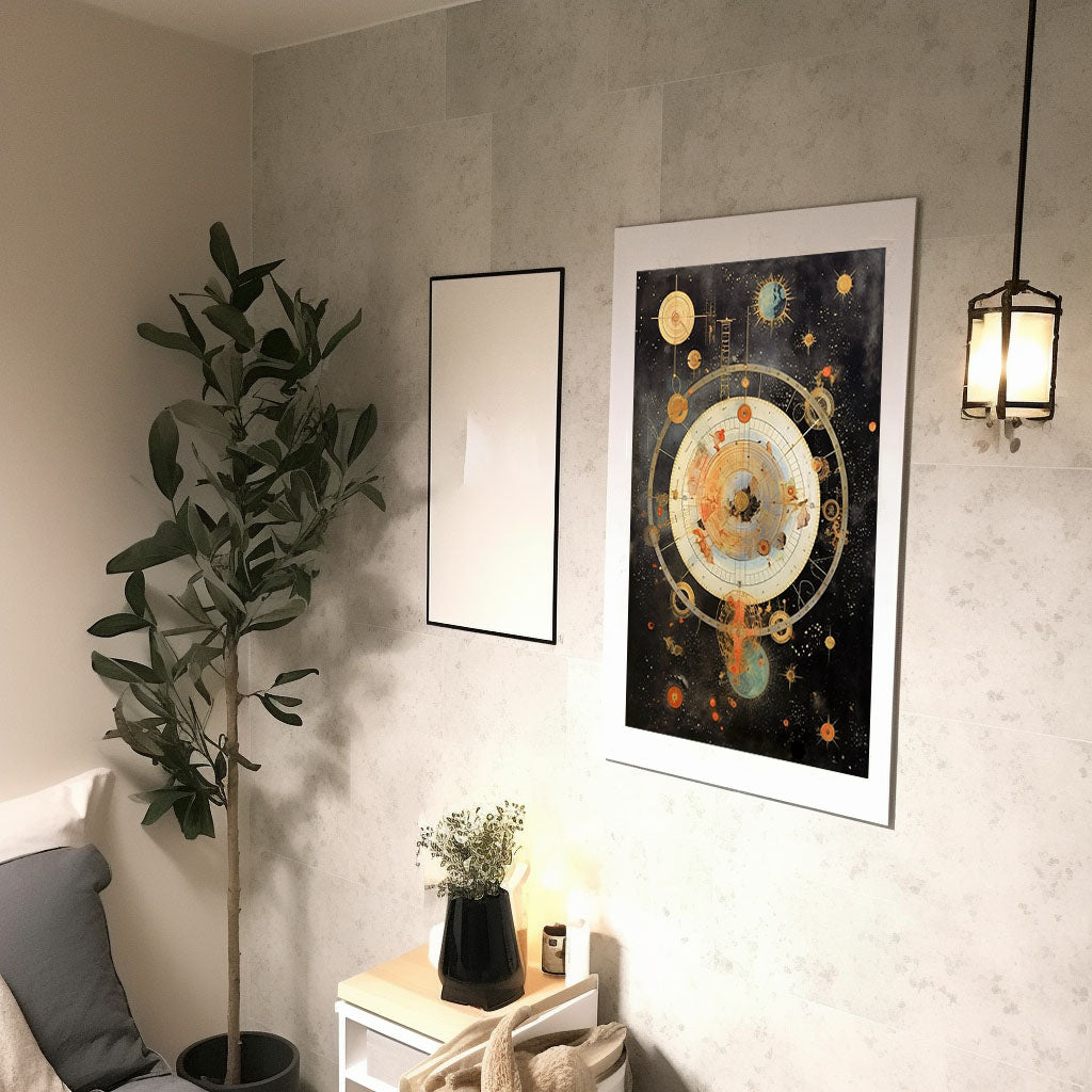 星座のアートポスター廊下配置イメージ