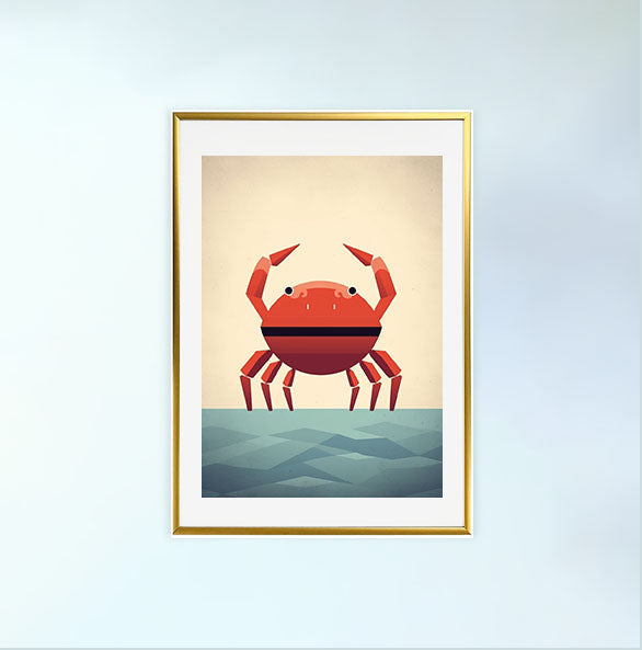 かにのアートポスター金フレームあり