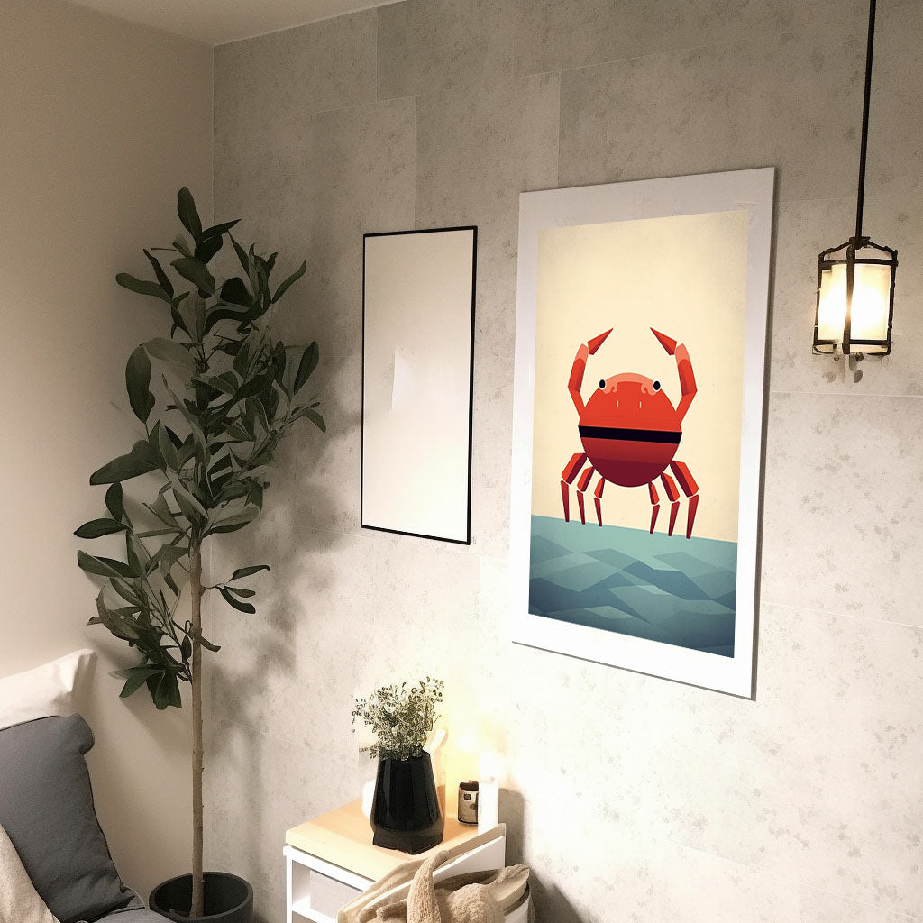 かにのアートポスター廊下配置イメージ