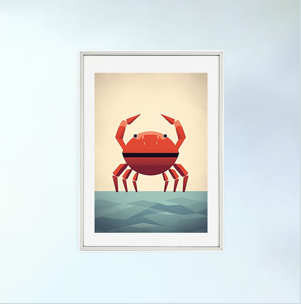 かにのアートポスター銀フレームあり
