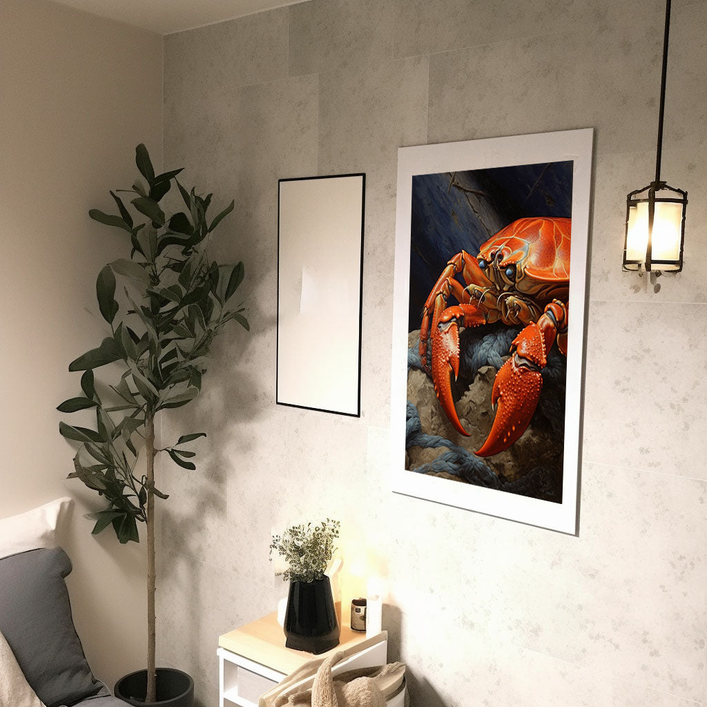 かにのアートポスター廊下配置イメージ