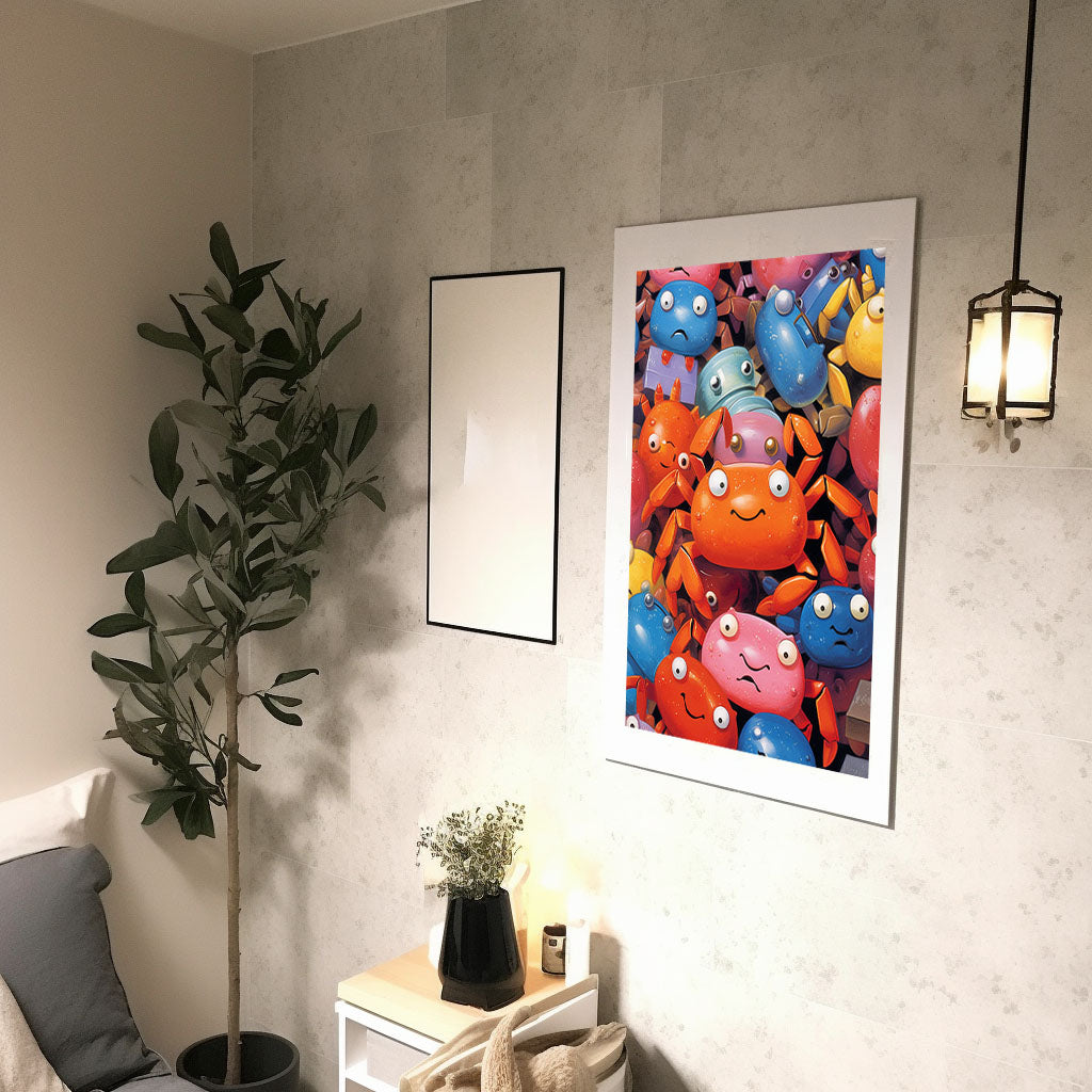 かにのアートポスター廊下配置イメージ