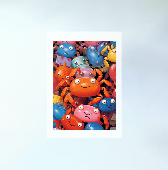 かにのアートポスター原画のみ設置イメージ