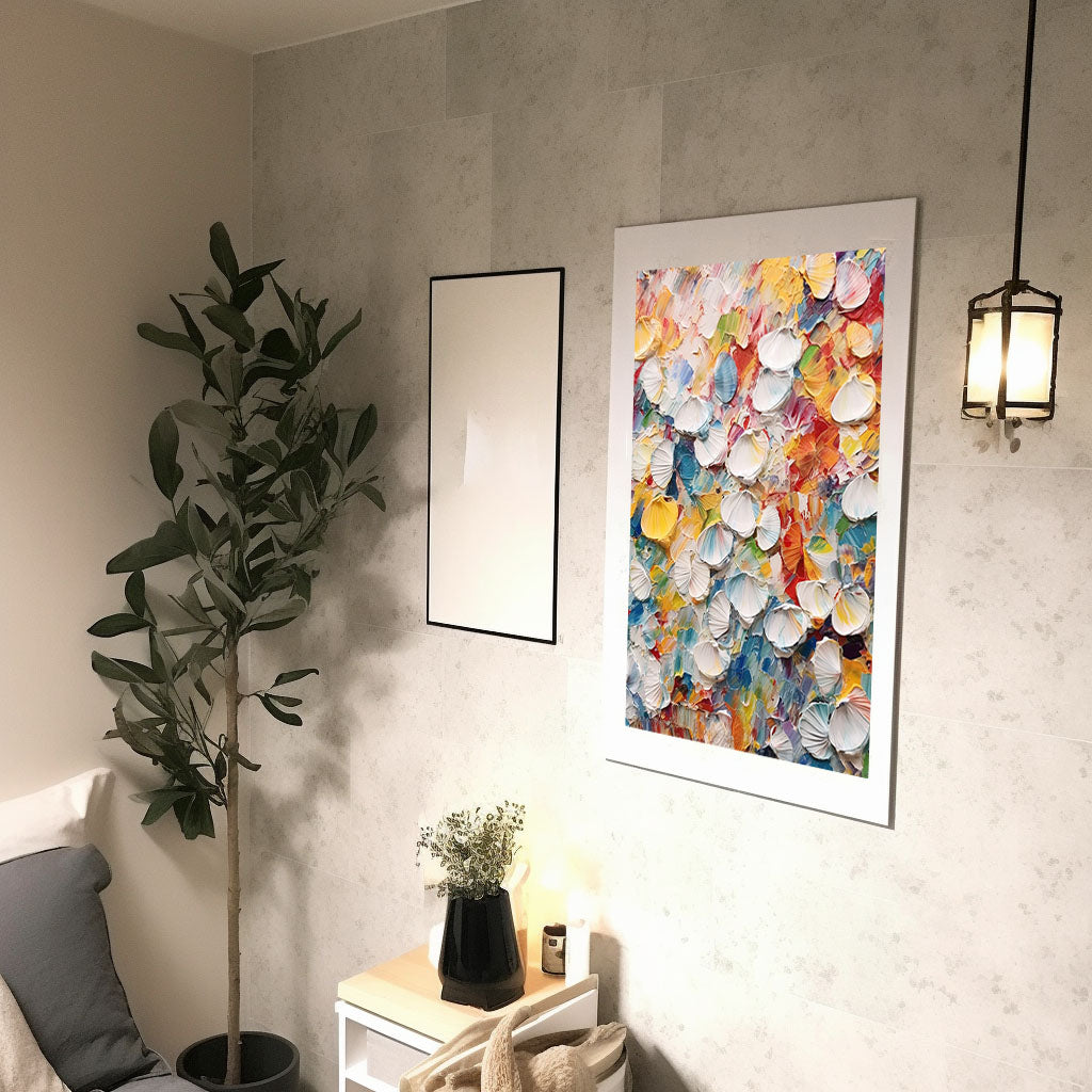 かにのアートポスター廊下配置イメージ