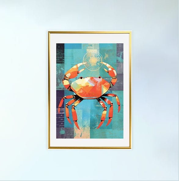 かにのアートポスター金フレームあり