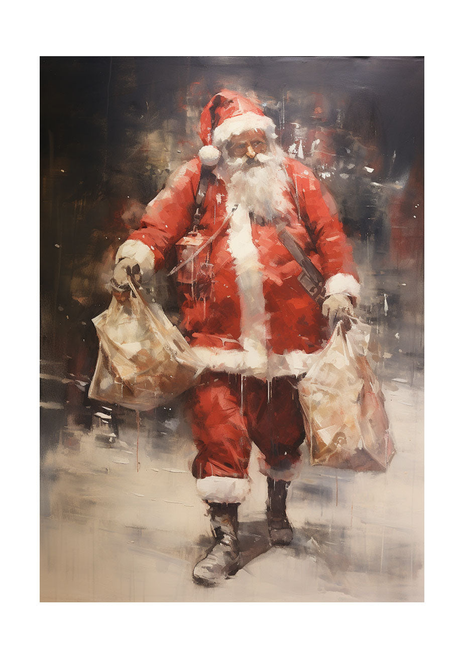 クリスマスのアートポスター原画のみ
