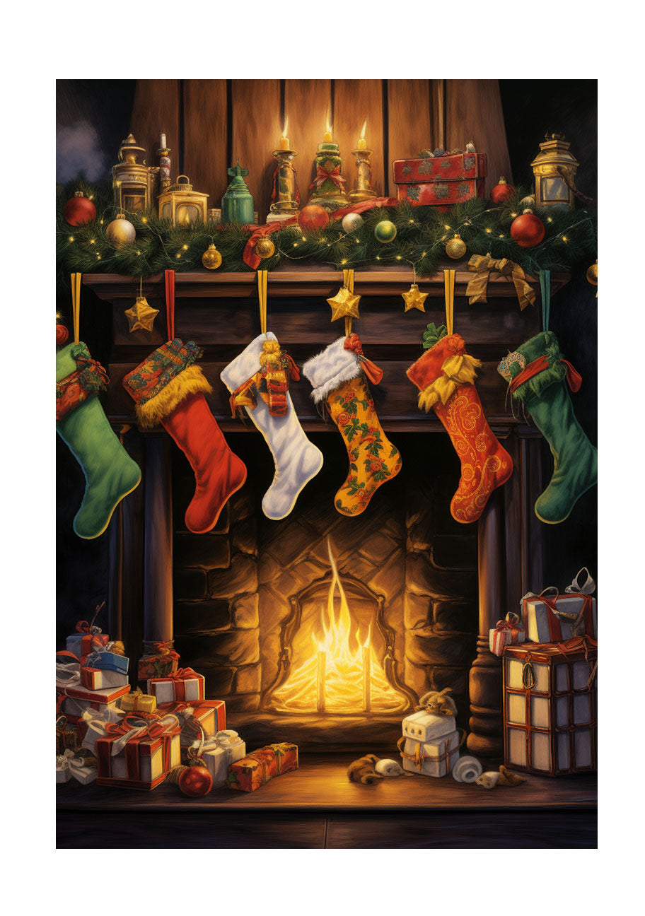 クリスマスのアートポスター原画のみ
