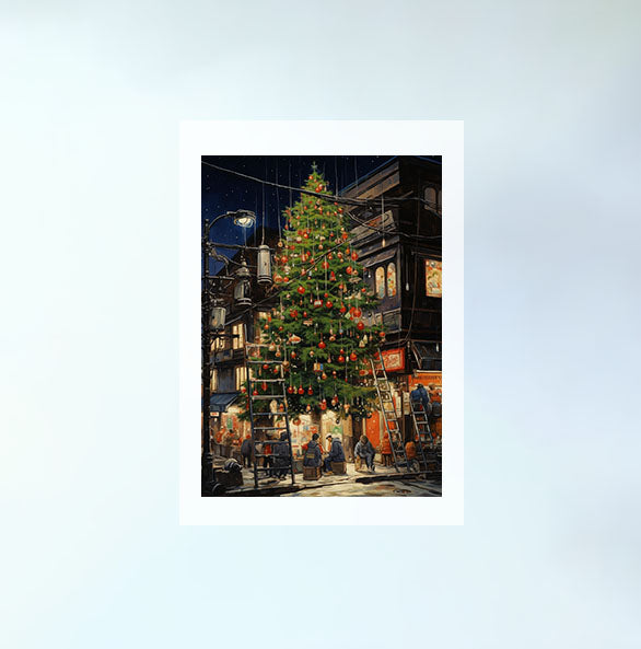 クリスマスのアートポスター原画のみ設置イメージ
