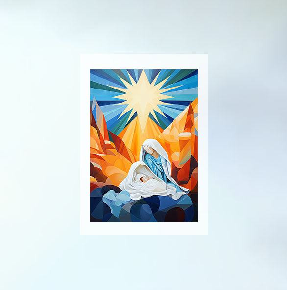 クリスマスのアートポスター原画のみ設置イメージ