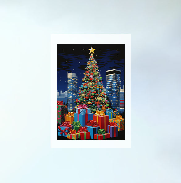 クリスマスのアートポスター原画のみ設置イメージ