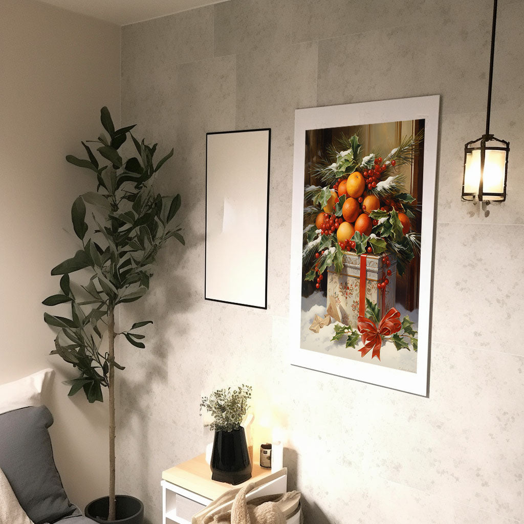 クリスマスのアートポスター廊下配置イメージ