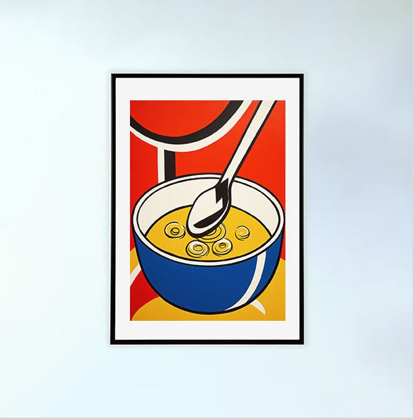 カレーのアートポスター黒フレームあり
