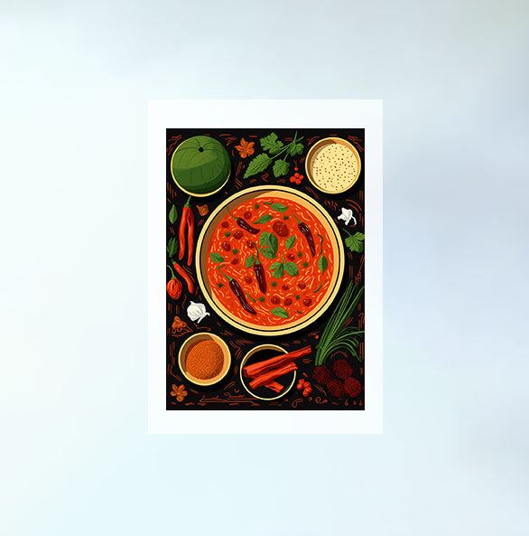 カレーのアートポスター原画のみ設置イメージ