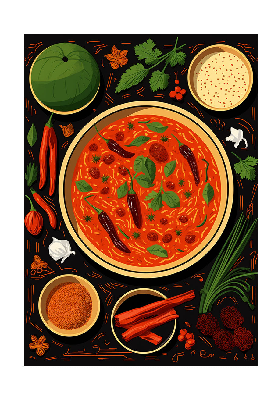 カレーのアートポスター原画のみ