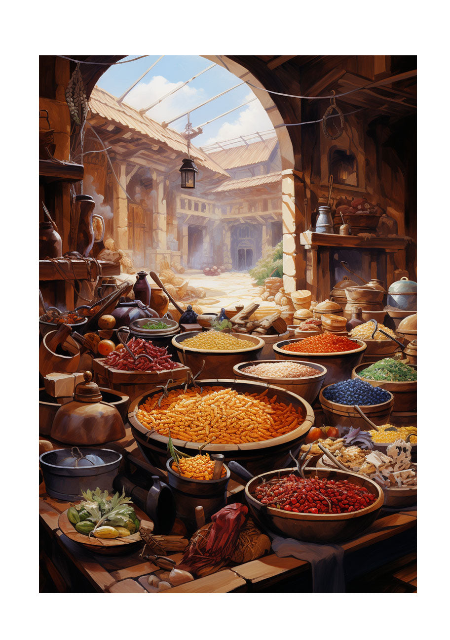 カレーのアートポスター原画のみ