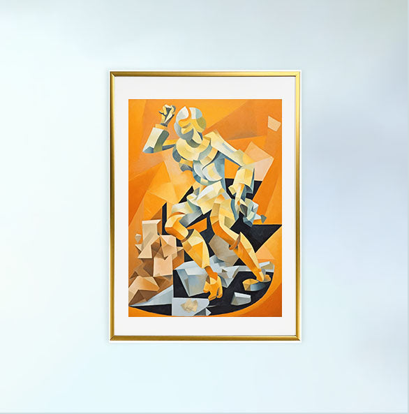 ダンスのアートポスター金フレームあり