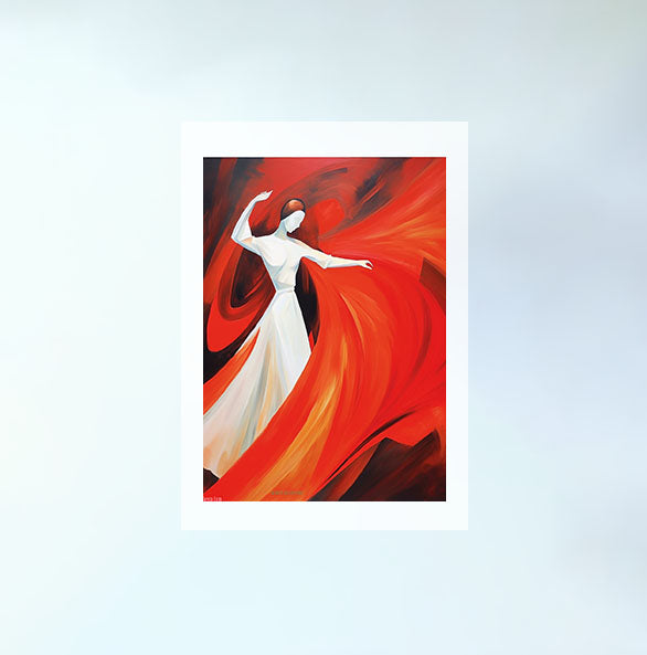 ダンスのアートポスター原画のみ設置イメージ