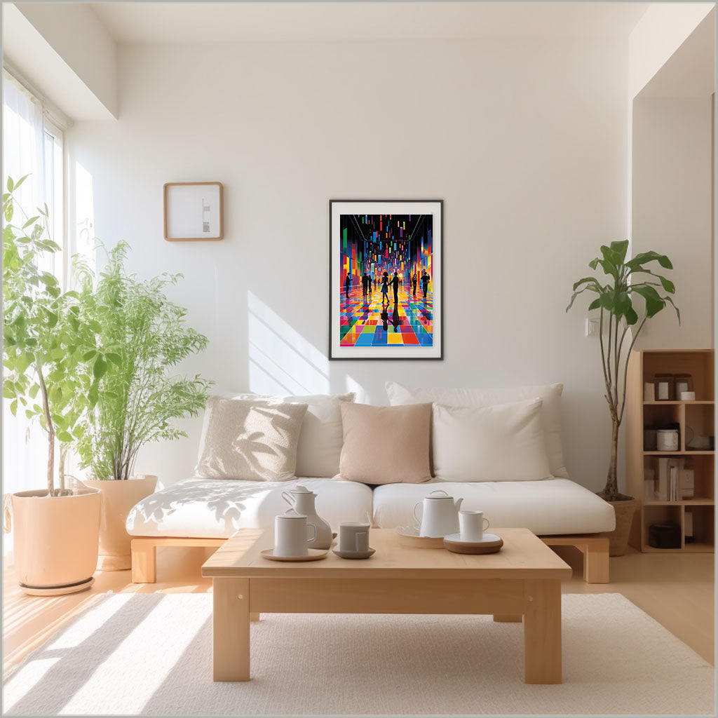 ダンスのアートポスターリビング配置イメージ