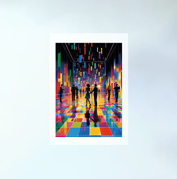 ダンスのアートポスター原画のみ設置イメージ