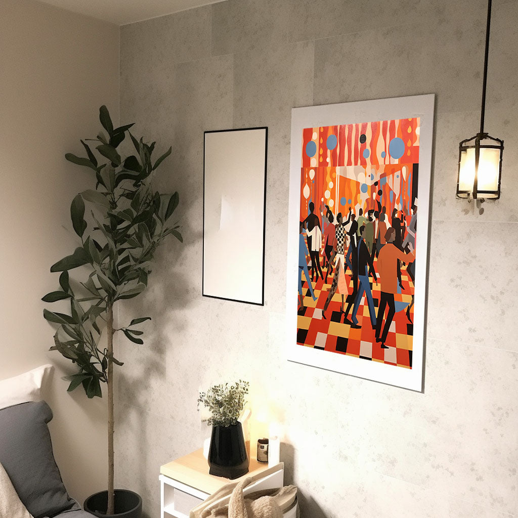 ダンスのアートポスター廊下配置イメージ