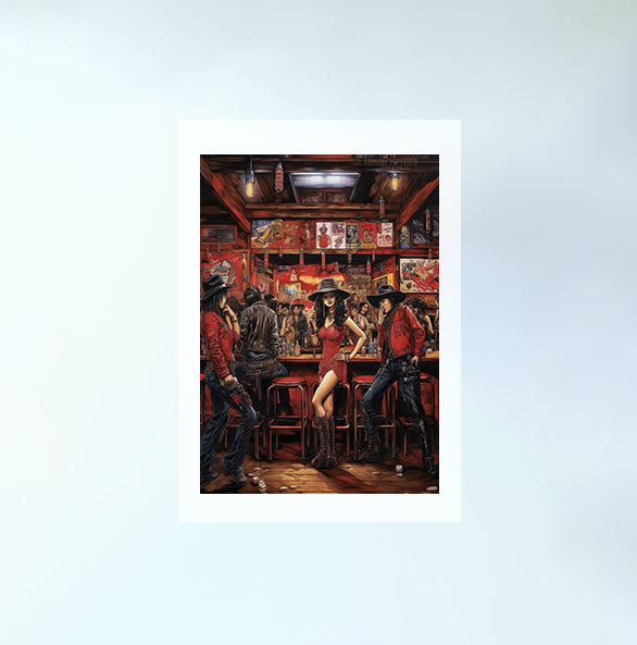 ダンスのアートポスター原画のみ設置イメージ