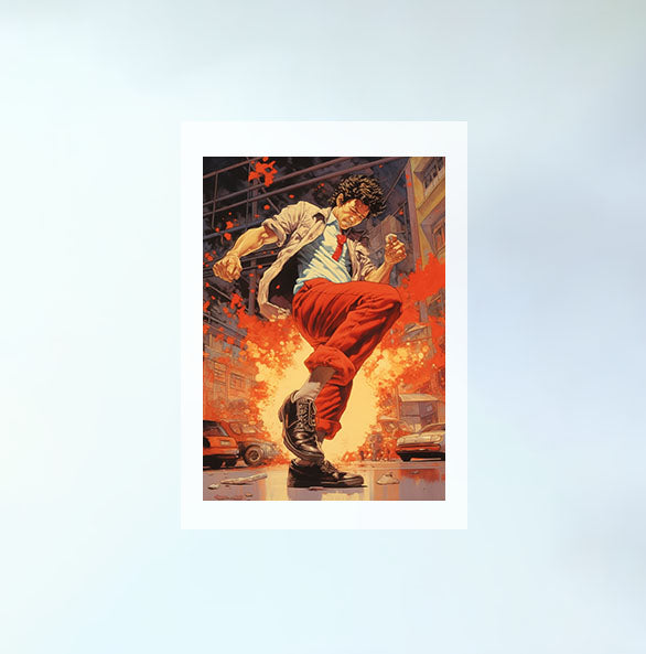 ダンスのアートポスター原画のみ設置イメージ