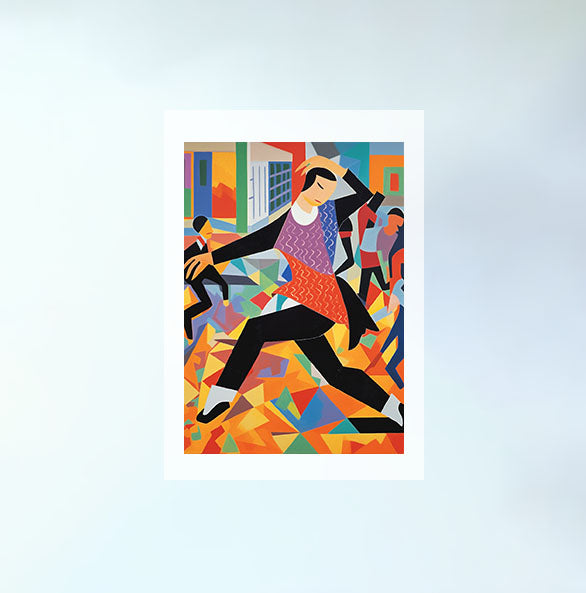 ダンスのアートポスター原画のみ設置イメージ