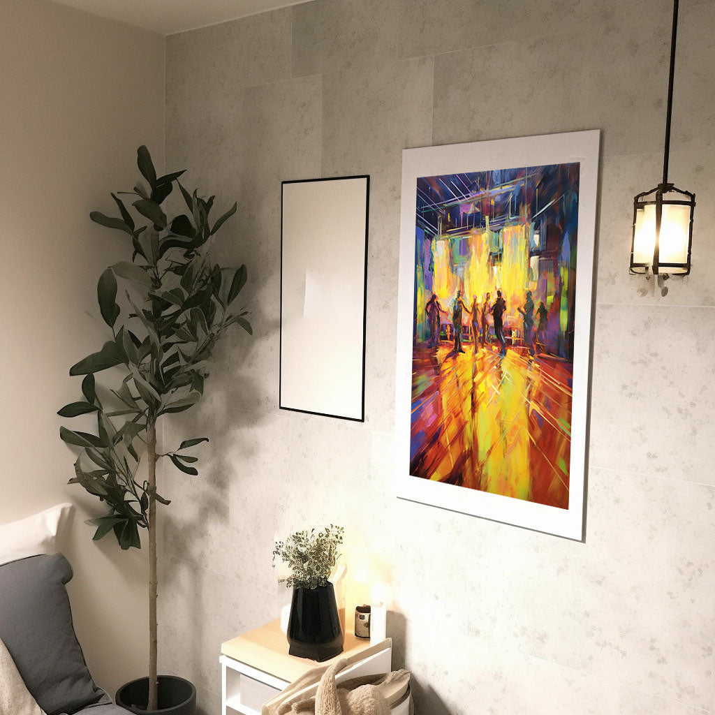 ダンスのアートポスター廊下配置イメージ