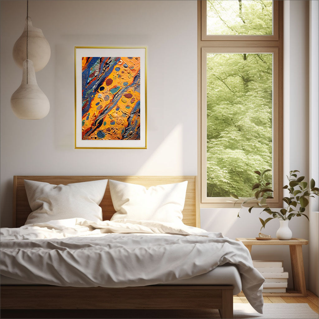 恐竜のアートポスター寝室配置イメージ