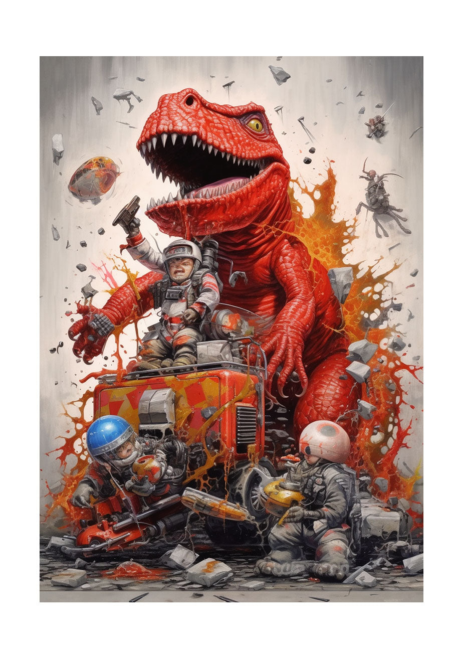 恐竜のアートポスター原画のみ
