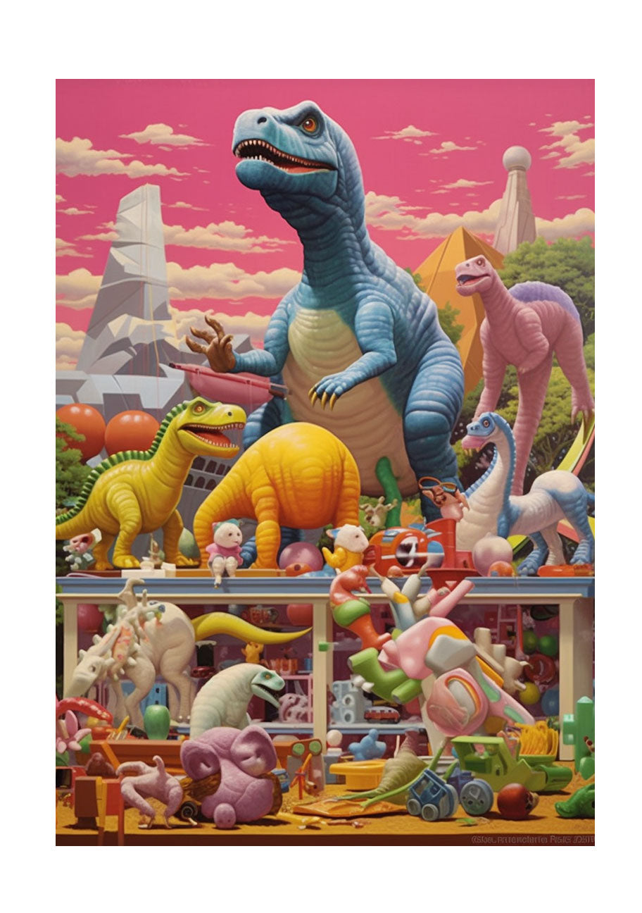 恐竜のアートポスター原画のみ