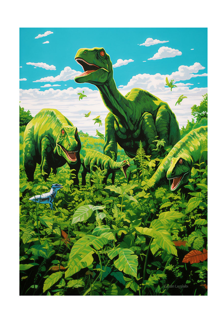 恐竜のアートポスター原画のみ