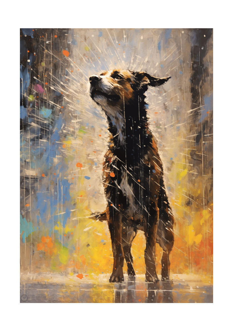 犬のアートポスター原画のみ