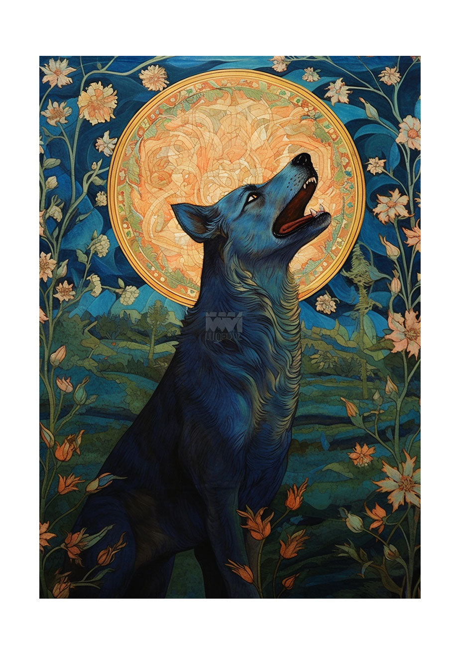 犬のアートポスター原画のみ